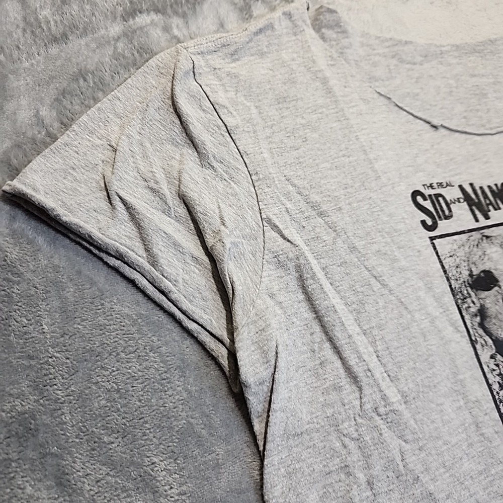 Vintage Sid Vicious Nancy Punk Crop T Shirt‎ 90s Y2K DIY Cut Grunge - Picture 8 of 11
